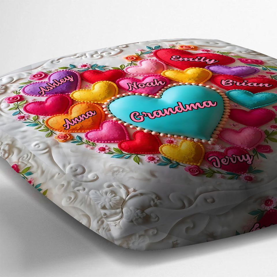Best Grandma/ Mom Ever - Personalized Grandma Throw Pillow