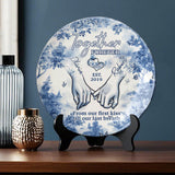 Together Forever - Personalized Couple Ceramic Round Plate