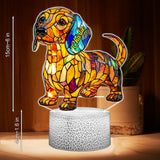Love My Dog - Personalized Dachshund Shaped Plaque Light Base