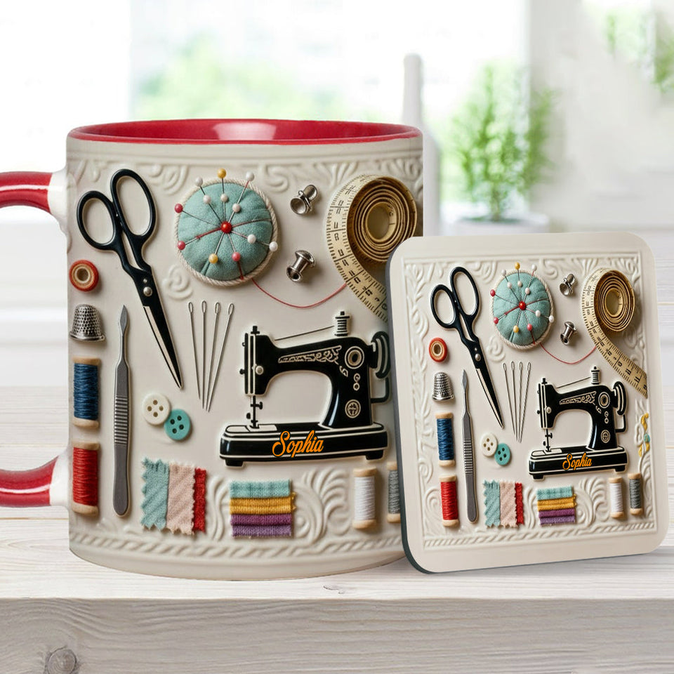 Love Sewing - Personalized Sewing Accent Mug