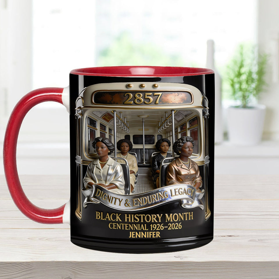 Black History Month - Personalized African American Set Accent Mug with Acrylic Stirrers