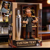Bartender With Shaker & Tools - Bar Decor - Personalized Bartender Custom Shaped Acrylic Plaque