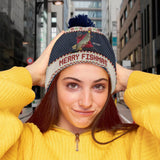 Merry Fishmas - Personalized Fishing Beanie Hat