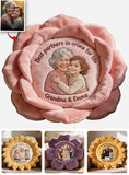 Love Grows Here - Personalized Grandma Premium Faux Fur Pillow