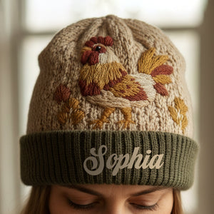 Love Chicken - Personalized Chicken Beanie Hat