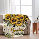 Grandma's Mom's Garden - Personalized Grandma Blanket