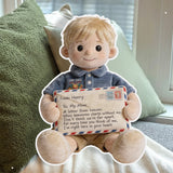 A Letter From Heaven - Personalized Memorial Faux Fur Shaped Pillow