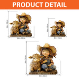 Just A Girl Who Loves Highland Cows - Personalized Highland Cow Custom Shaped Acrylic Plaque
