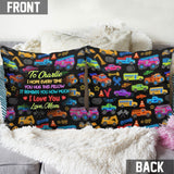 Vehicles Patern Colorful - Personalized Kid Throw Pillow