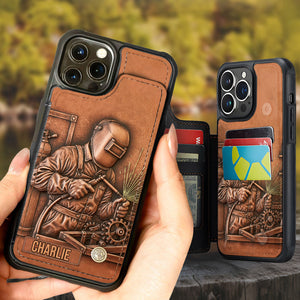 Strongest Welder - Personalized Welder Fully Printed Wallet Phone Case