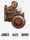 Strongest Welder - Personalized Welder LED Light Wall Clock