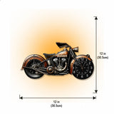Motorcycle - Good Time, Good Friend, Good Wheel - Personalized Biker LED Light Wall Clock