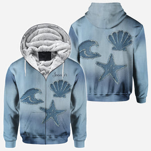 Denim Sea Life - Personalized Sea Lover All Over Shirt
