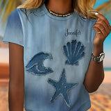 Denim Sea Life - Personalized Sea Lover All Over Shirt