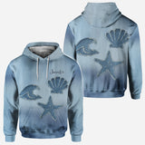 Denim Sea Life - Personalized Sea Lover All Over Shirt