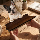 You Left Paw Prints On Our Hearts - Personalized Dog Wooden Floating Shelf