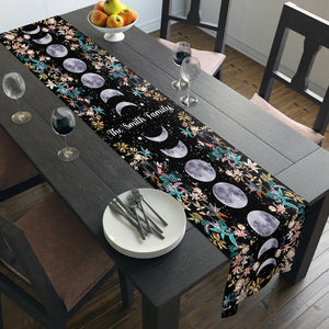 Floral Moon - Personalized Witch Table Runner