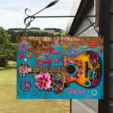 Good Vibes Only - Personalized Hippie Rectangle Metal Sign