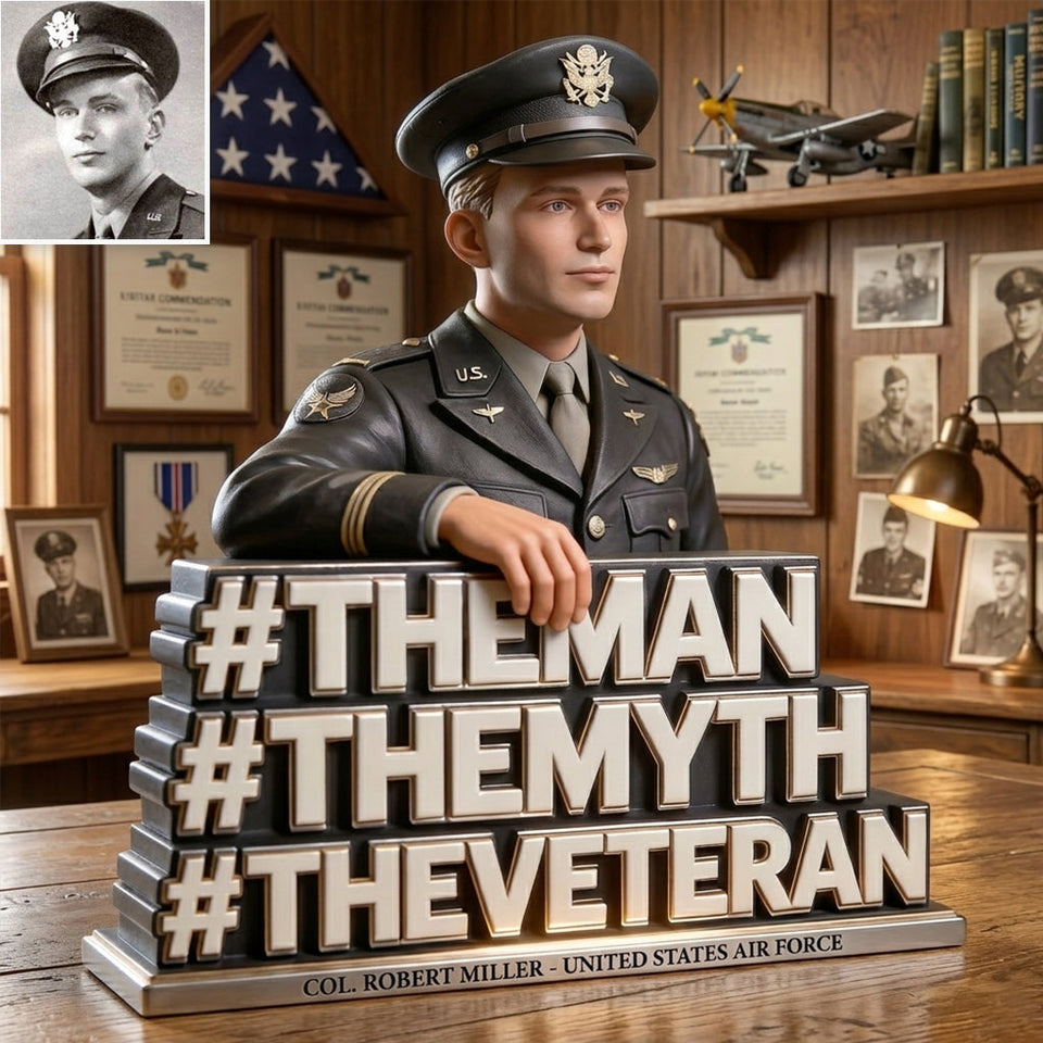 Veteran Tribute - Personalized Veteran Custom Shaped Acrylic Plaque