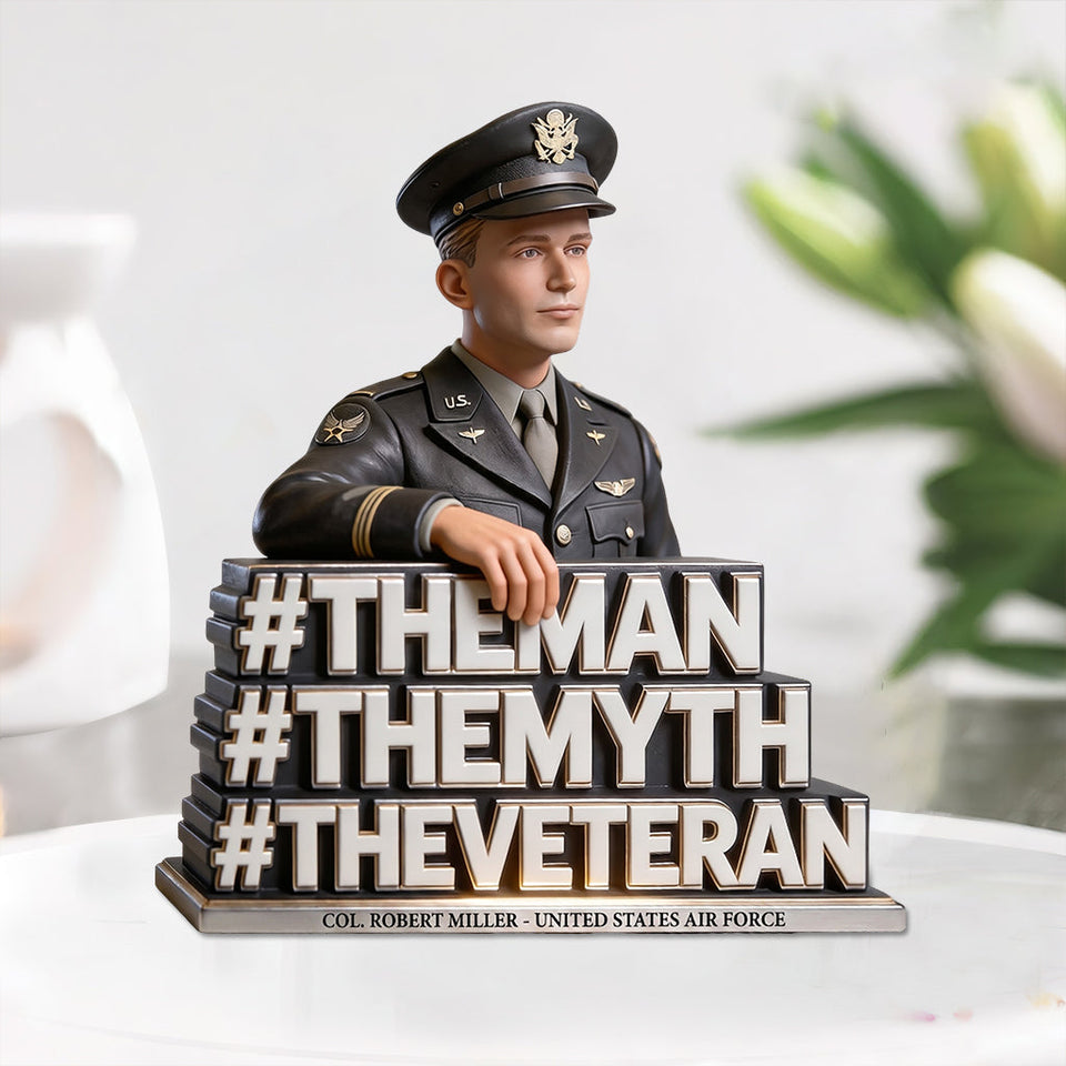 Veteran Tribute - Personalized Veteran Custom Shaped Acrylic Plaque
