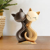 Cat Couple - Personalized Cat Custom Shaped Acrylic Plaque