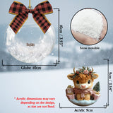 Highland Cow Christmas - Personalized Highland Cow Snow Globe Ornament With Bow