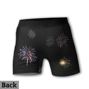 I Like How He Bangs - Personalized Spicy Couple Men’s Boxer Briefs