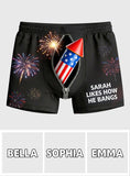 I Like How He Bangs - Personalized Spicy Couple Men’s Boxer Briefs