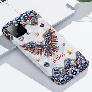 Patriotic Eagle - Personalized Bald Eagle Full Print Phone Case