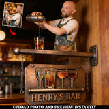 Custom Any Photo - Personalized Bartender Wooden Wall Mount Sign