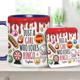 Just A Girl Who Loves Bingo - Personalized Bingo Player Accent Mug