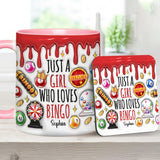 Just A Girl Who Loves Bingo - Personalized Bingo Player Accent Mug
