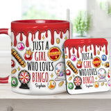 Just A Girl Who Loves Bingo - Personalized Bingo Player Accent Mug