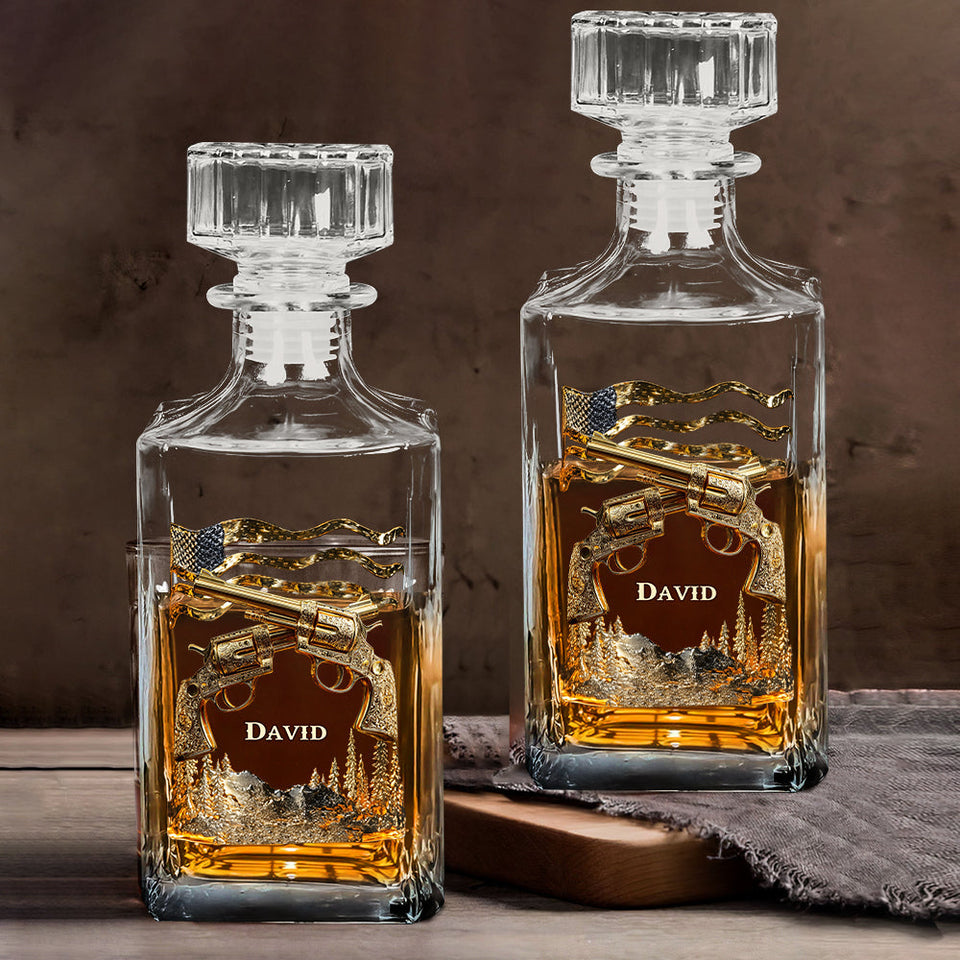 I like Whiskey And Guns And Maybe 3 People - Personalized Whisky Whiskey Glass