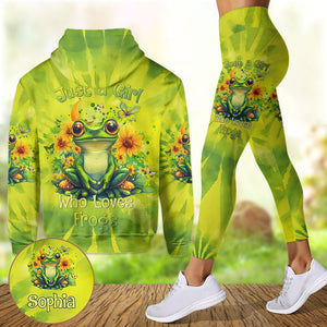 Just A Girl Who Love Frogs - Personalized Frog Hoodie and Leggings