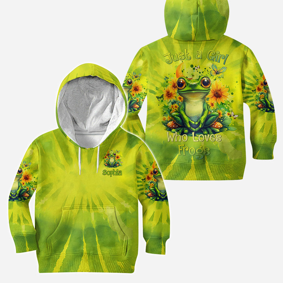 Just A Girl Who Love Frogs - Personalized Frog Hoodie and Leggings