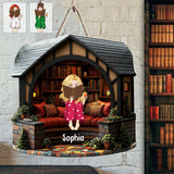 My Library - Personalized Book Custom Shaped Wood Sign