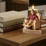 Perfect Father's Day Gift - Personalized Father Custom Shape Wooden Candle Holder