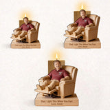 Perfect Father's Day Gift - Personalized Father Custom Shape Wooden Candle Holder