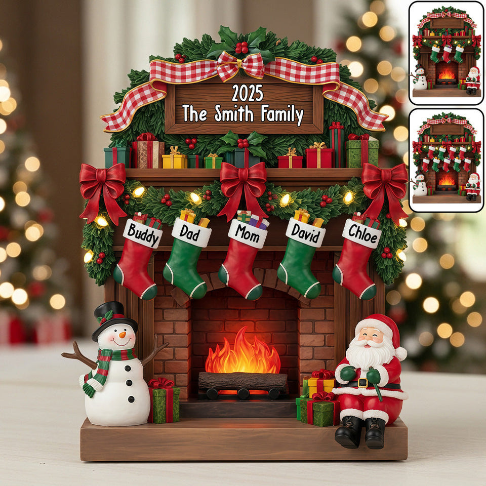 Merry Christmas - Personalized Family Custom Shaped Acrylic Plaque