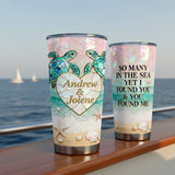 I Found You & You Found Me - Personalized Turtle Tumbler