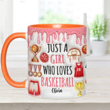 Just A Boy/A Girl Who Loves Basketball - Personalized Basketball Accent Mug