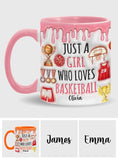 Just A Boy/A Girl Who Loves Basketball - Personalized Basketball Accent Mug