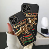 The Blackfather - Personalized Father 3D Embossed Leather Phone Case