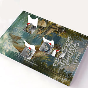 Fishing Advent Calendar 2025 - Personalized Fishing Advent Calendar With Ornaments