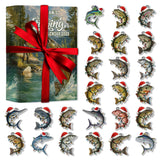 Fishing Advent Calendar 2025 - Personalized Fishing Advent Calendar With Ornaments