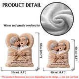 The Best Gift Is Growing Old With You - Personalized Couple Faux Fur Shaped Pillow