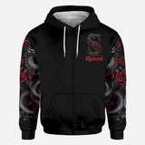 Dragon And Roses - Personalized Dragon All Over Shirt