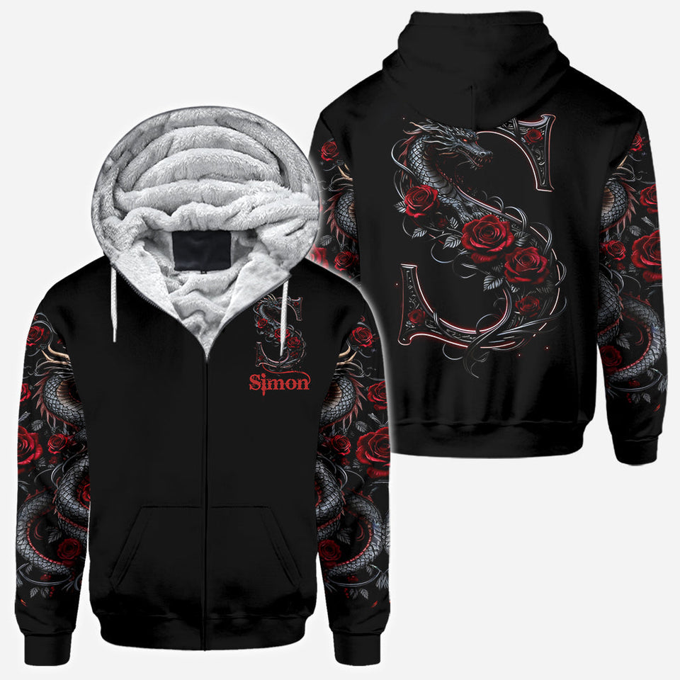 Dragon And Roses - Personalized Dragon All Over Shirt