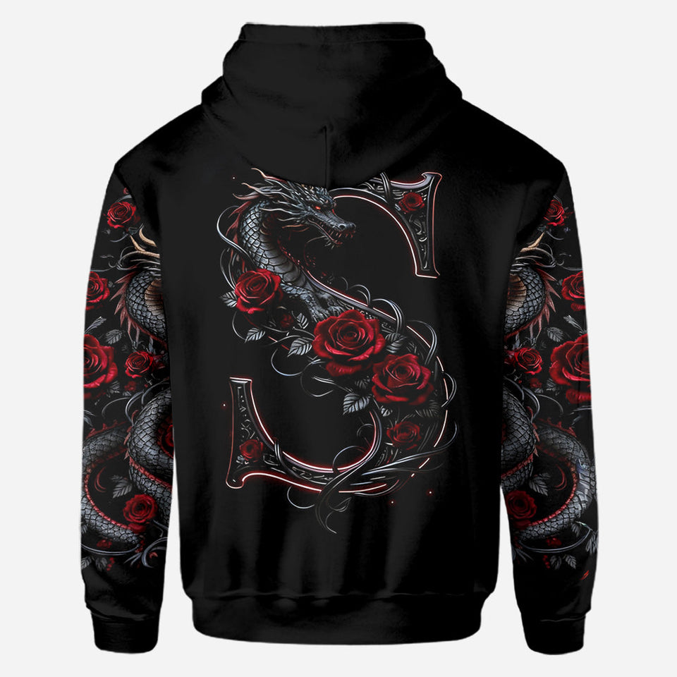 Dragon And Roses - Personalized Dragon All Over Shirt